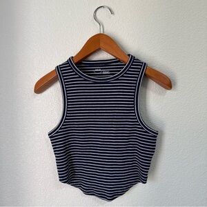 Aerie Dark Blue and White Striped Tank Top Women’s Size Large